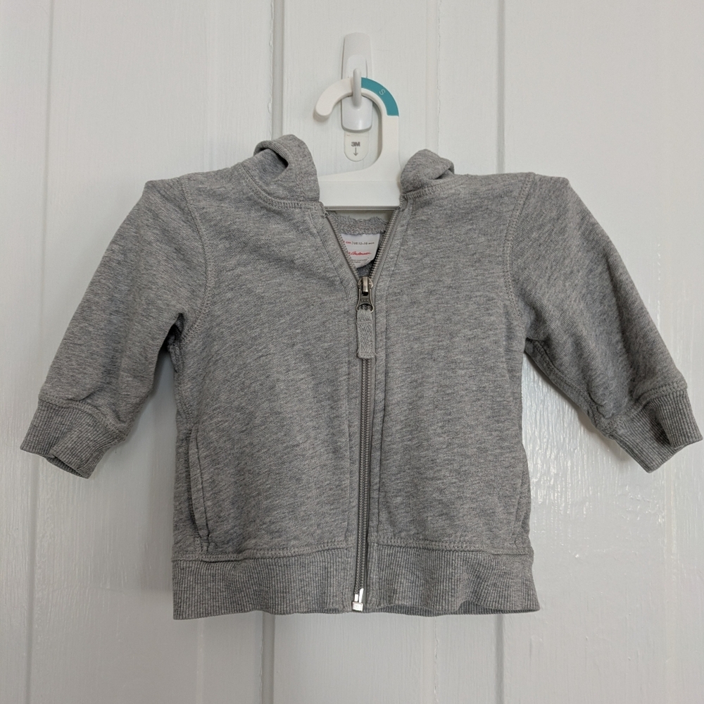 Hanna Andersson Gray Baby Bear Ears Zip Hoodie
